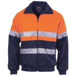 Hi Vis Two Tone Bluey Bomber Jacket with CSR Reflective Tape