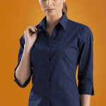 Women's 3/4 Sleeve Shirt - Deep Blue