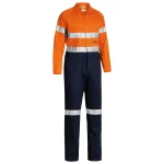 Taped Hi Vis Lightweight Coverall - Navy & Orange